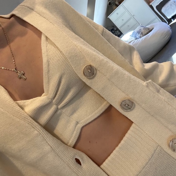 3 Piece Sweater and Skirt Set (Cream) - Picture 6 of 6